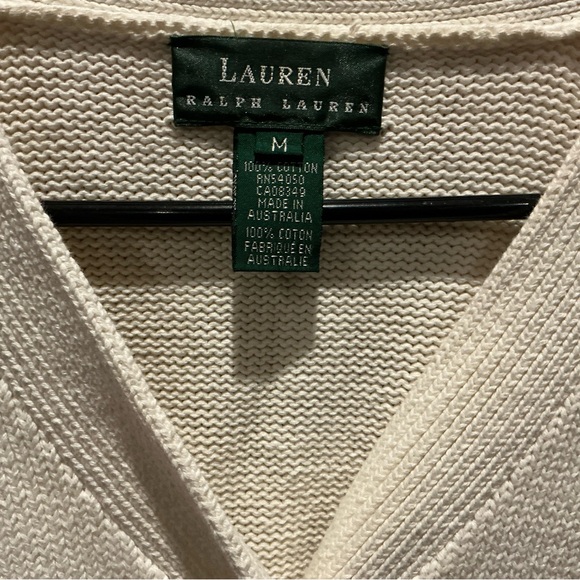 Ralph Lauren Women's Ivory Cardigan Sweater - Picture 3 of 5